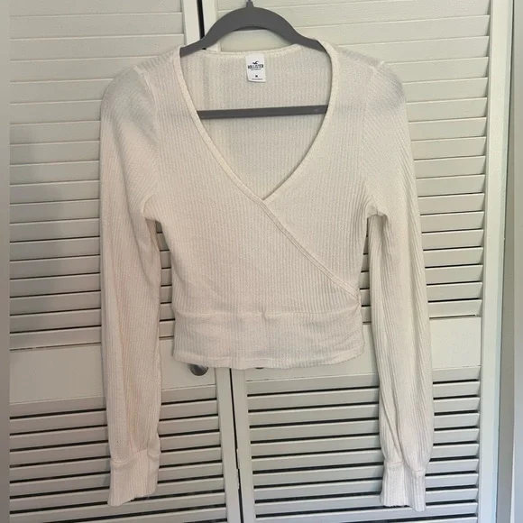 Square Neck Hollister Cosy Hollister Wrap Crop Top Hollister Tops